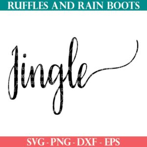 jingle svg on white background from Ruffles and Rain Boots