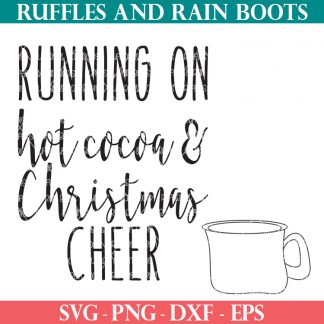 two Christmas svg files for free on Ruffles and Rain Boots