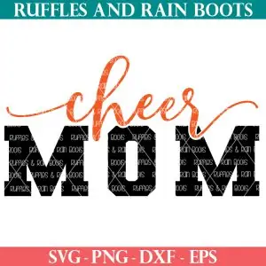 cheer mom svg from ruffles and rain boots