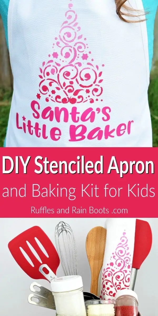 Christmas Santa's little baker svg for apron set