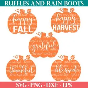 bundle of pumpkin svg files free at Ruffles and Rain Boots for a limited time