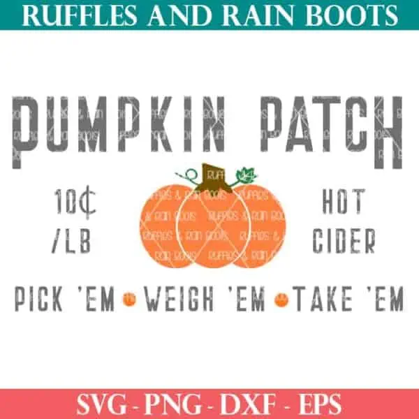 adorable pumpkin patch sign svg from ruffles and rain boots