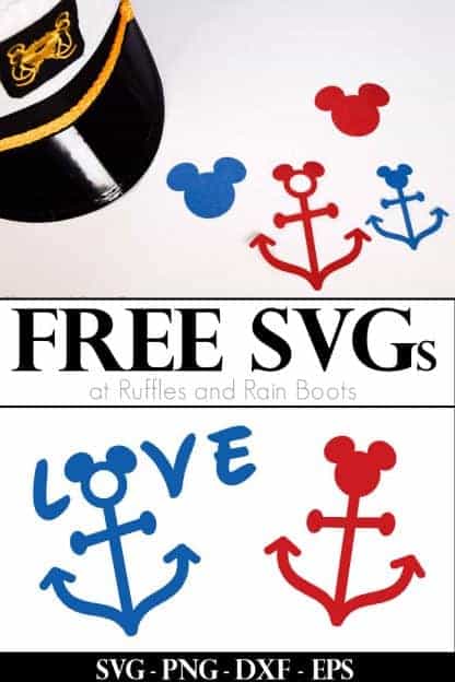table scatter made from Disney cruise SVG files free from Ruffles and Rain Boots