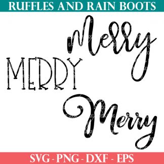 merry SVG bundle of cut files for Christmas