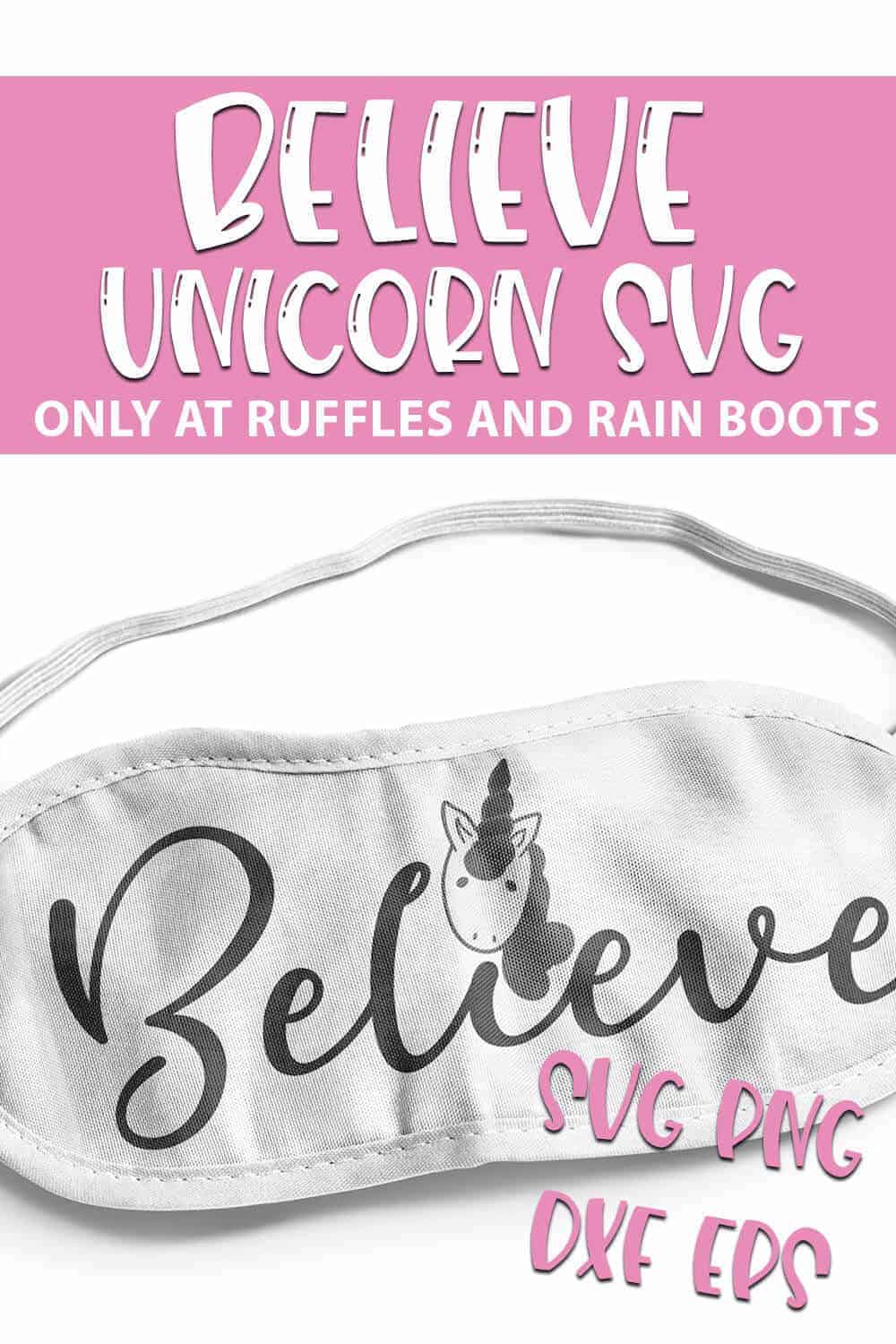 Believe Unicorn SVG cut file for crafting with text which reads believe unicorn svg svg png dxf eps