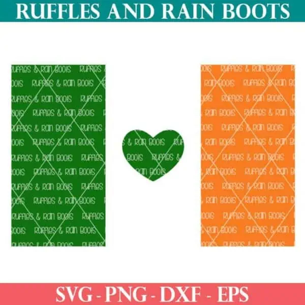 green white and orange free Irish flag Svg for Cricut and Silhouette machines