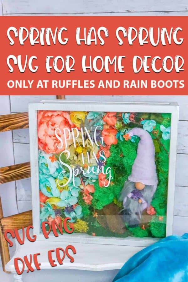 Spring Has Sprung cut file for cricut projects with text which reads spring has sprung svg for home decor svg png dxf eps