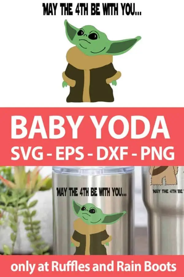 photo collage of baby yoda cut file set for cricut or silhouette