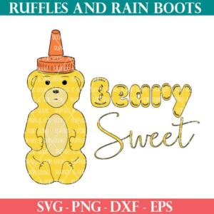 Beary Sweet honey bear cut file set for cricut or silhouette