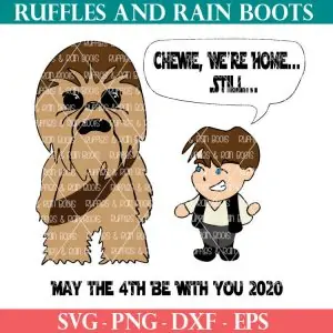 han solo and chewbacca SVG set for Cricut and Silhouette