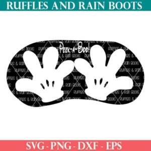 Mickey Hands Mask SVG cut file set for cricut or silhouette