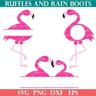 flamingo monogram svg bundle