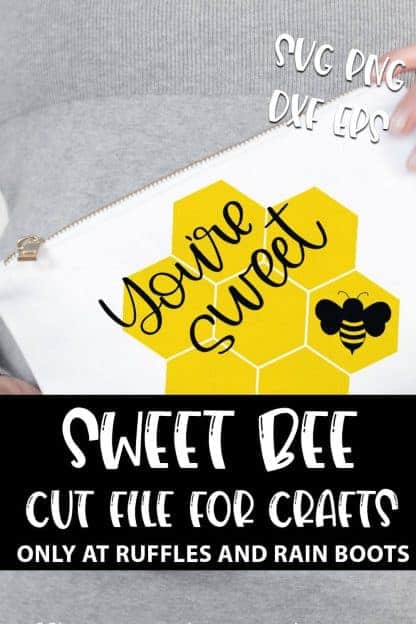you're Sweet Bee SVG Set For cricut or silhouette with text which reads sweet bee cut file for crafts svg png dxf eps