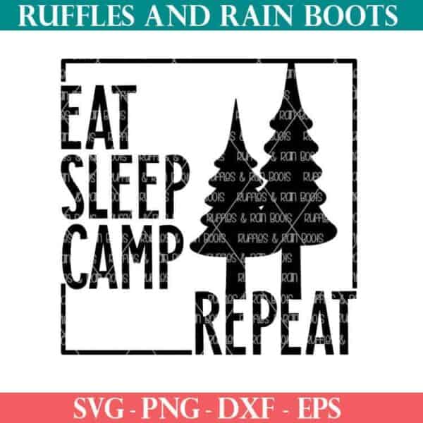 free camping svg file set For cricut or silhouette