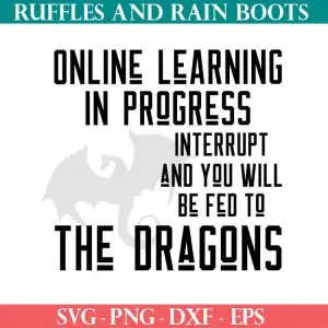 Dragon Online Learning SVG set for cutting machines
