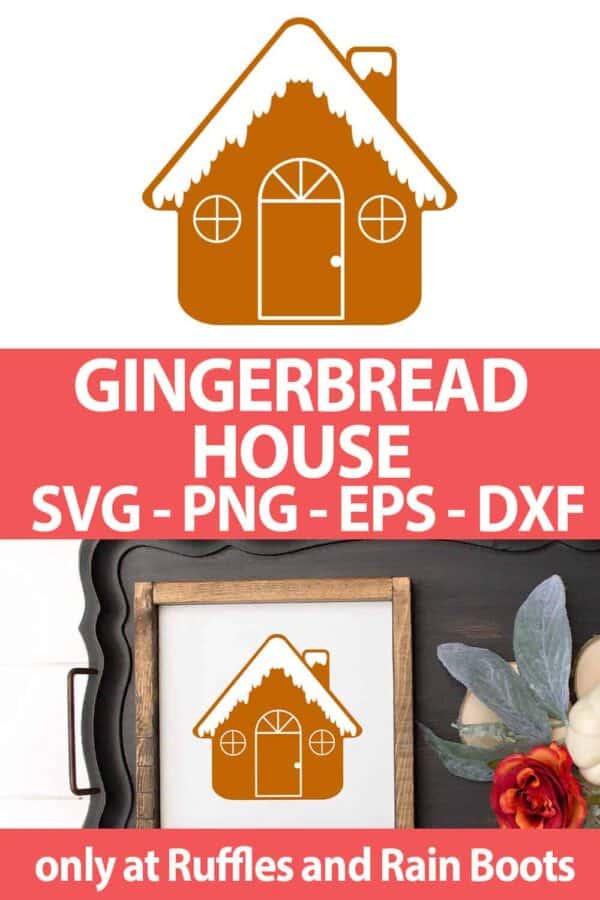 Gingerbread House svg for cricut or silhouette with icing
