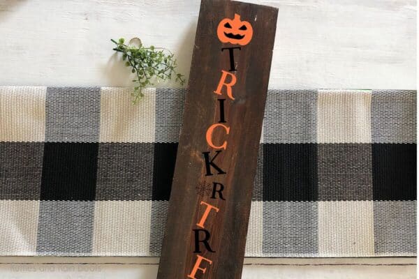 Trick or Treat Vertical Sign for halloween porch sign craft cut file set for cricut or silhouette