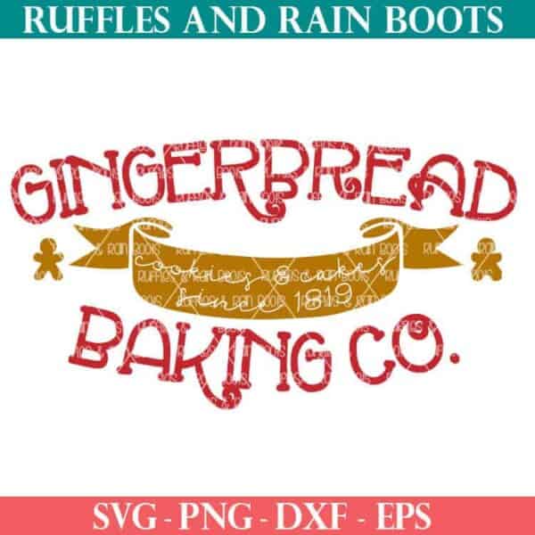 gingerbread baking company cut file set for cricut or silhouette