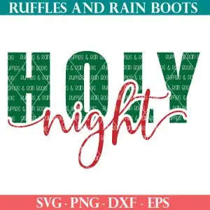 holy night SVG file set for cricut or silhouette