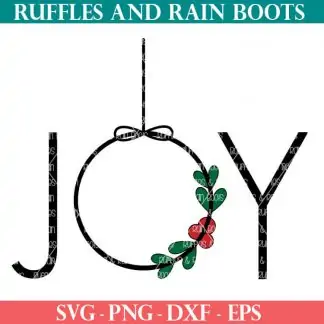 joy ornament SVG file set for cricut or silhouette