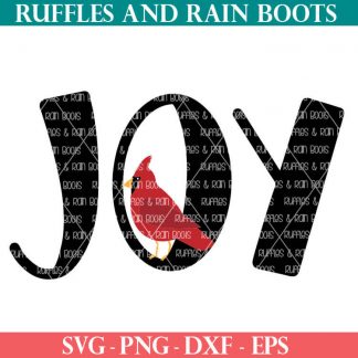 joy and cardinal SVG file set for cricut or silhouette