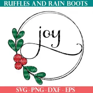 joy wreath SVG file set For cricut or silhouette