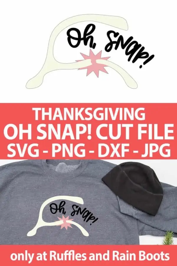 Oh Snap funny Thankgiving SVG Cut File set for cricut or silhouette