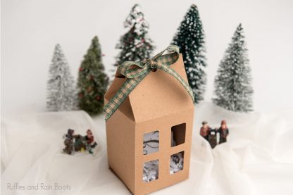 Gift Box paper craft house cut file set
