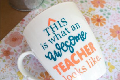 awesome teacher mug gift cut file set