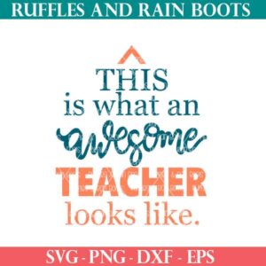 awesome teacher SVG file set