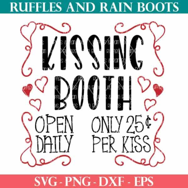 kissing booth svg for valentines day