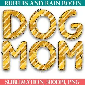 free sublimation n animal print for dog mom with outline from ruffles and rain boots