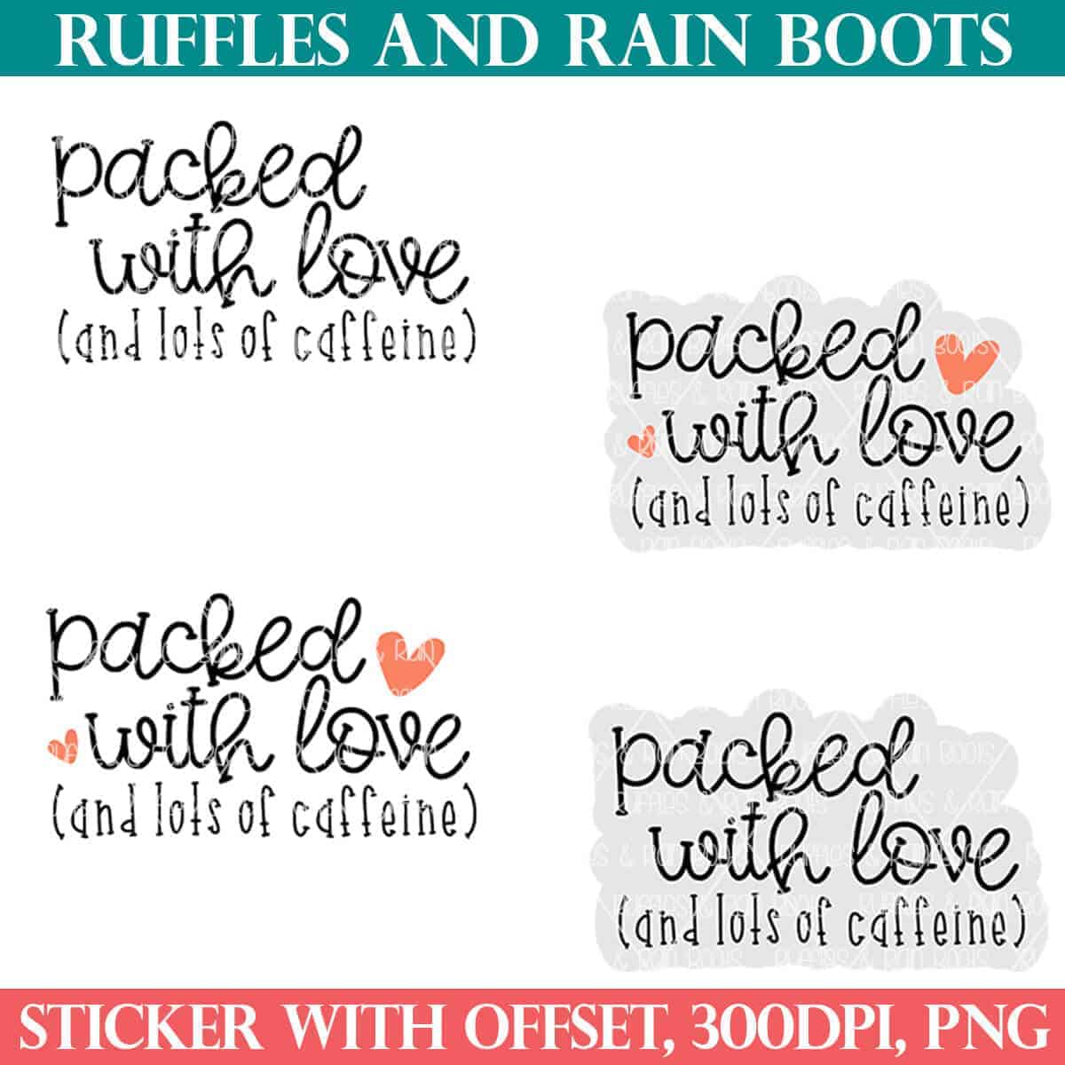 Packed with Love Sticker Set for Small Business Owners - Ruffles and Rain Boots Shop