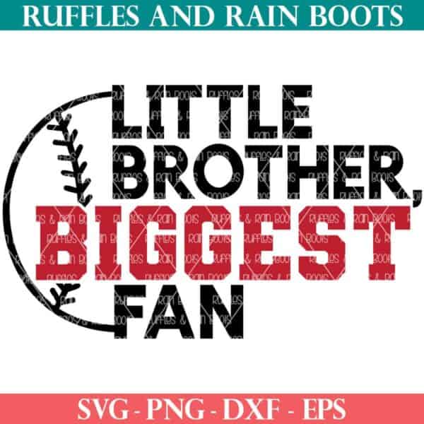 little brother baseball svg from ruffles and rain boots