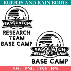 two sasquatch svg research team base camp from ruffles and rain boots