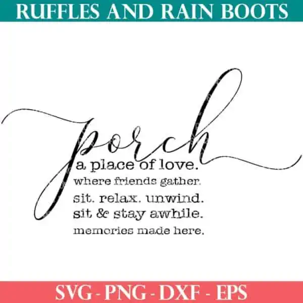 farmhouse porch svg bundle from ruffles and rain boots