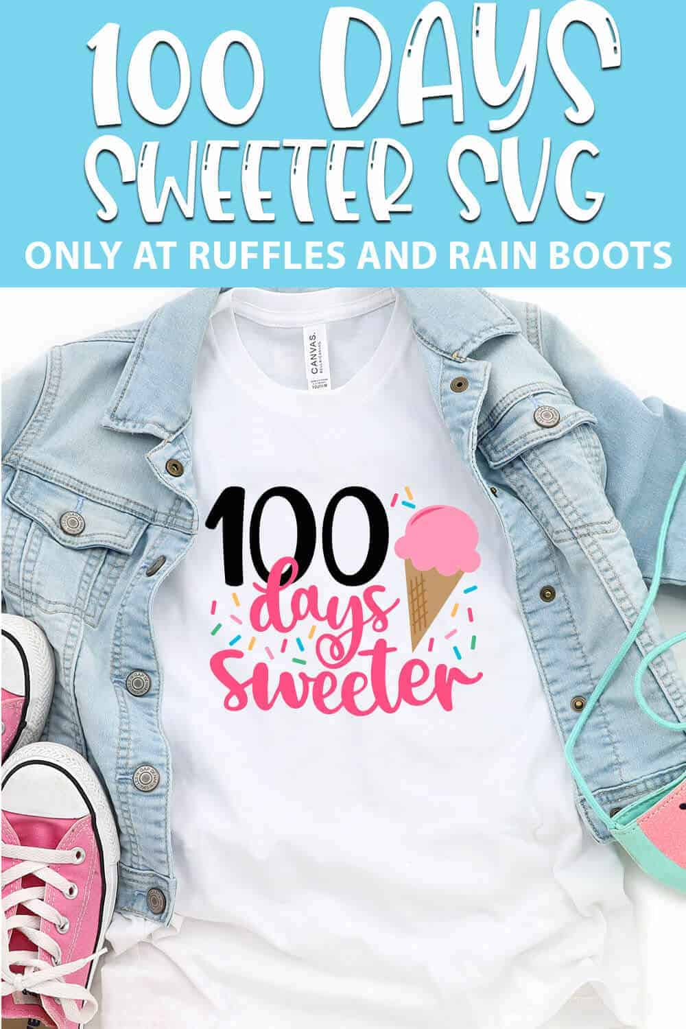 100 days sweeter ice cream cut file set