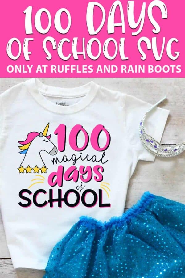 100 magical days of school unicorn svg