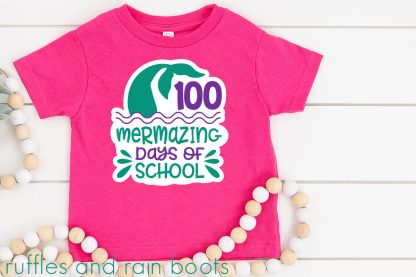 adorable mermaid 100 days of school svg for cricut silhouette
