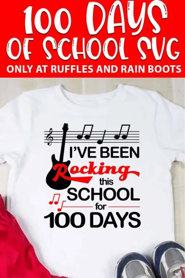rocking 100 days of school cut file set