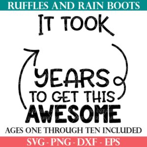 it took years to get this awesome svg from ruffles and rain boots
