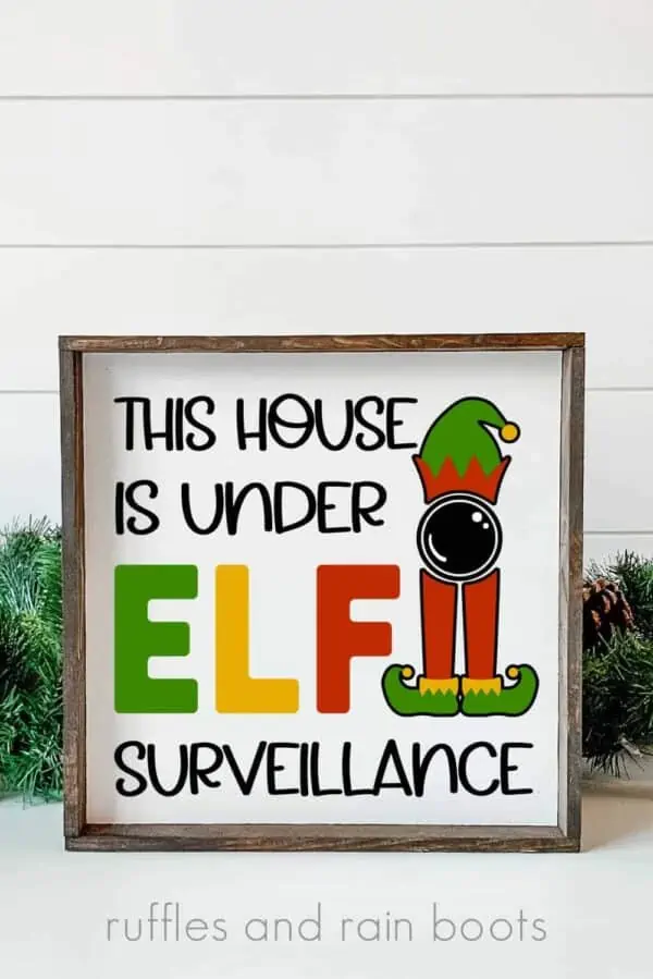 house under elf surveillance svg elf on shelf