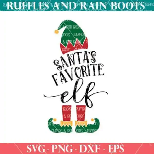 santa's favorite elf SVG design for cricut or silhouette