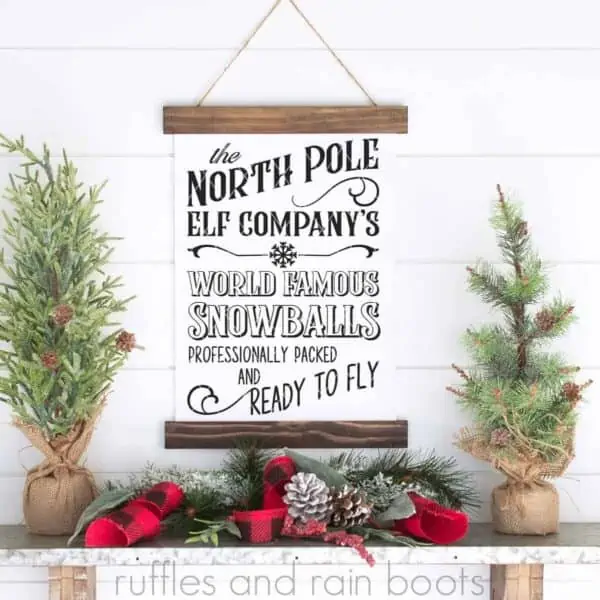 north pole holiday svg for cricut or silhouette