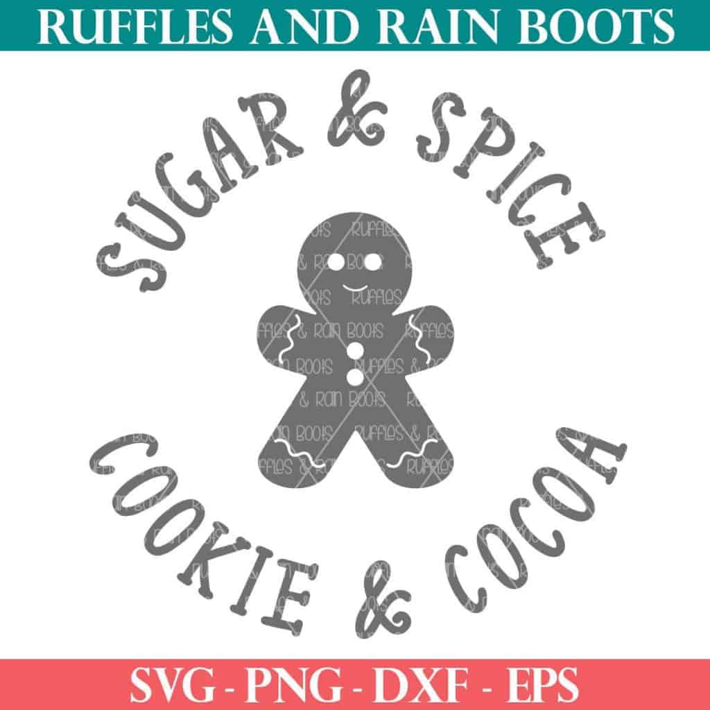 Sugar And Spice Christmas SVG For Cricut Or Silhouette Ruffles And