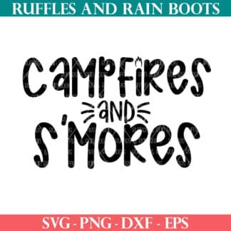 Campfires and S'mores SVG free from Ruffles and Rain Boots SVG Free.