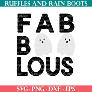 Fab Boo Lous SVG for Halloween from Ruffles and Rain Boots SVG.