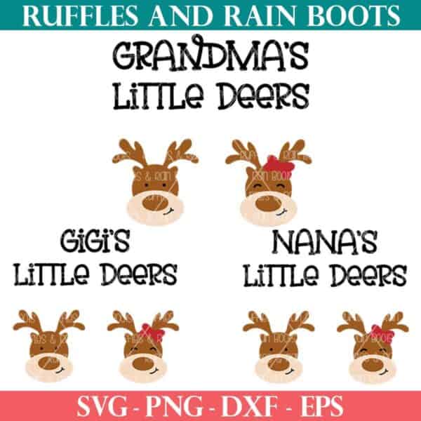 Grandmas little deers SVG with reindeer from Ruffles and Rain Boots SVG.