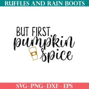 But first, pumpkin spice SVG with coffee clip art from Ruffles and Rain Boots SVG free.