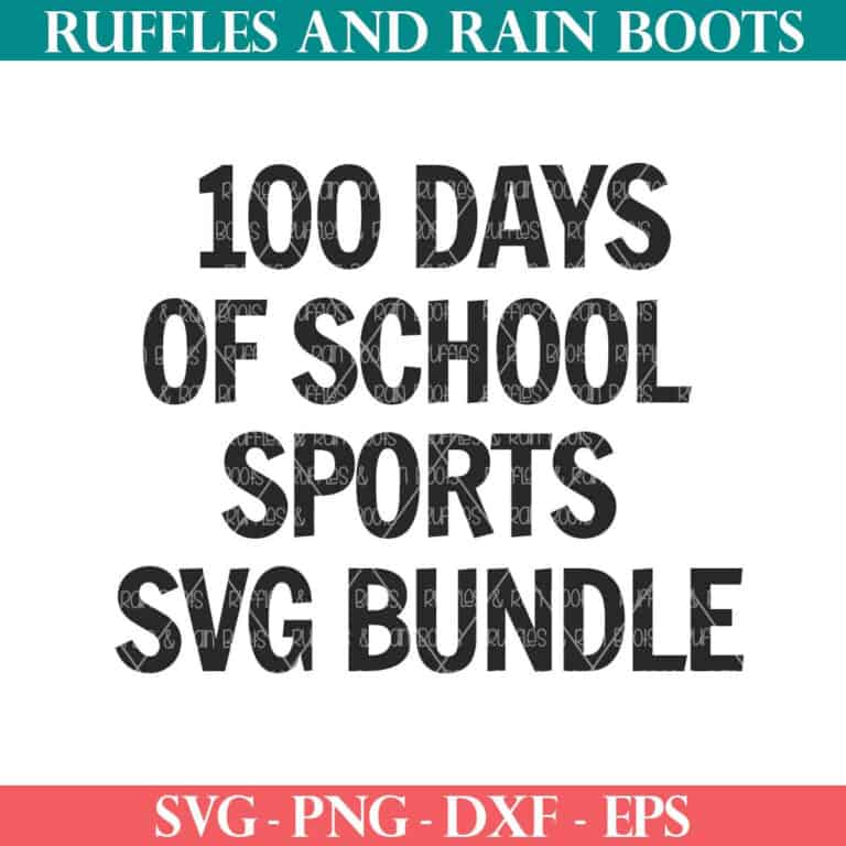 100 Days of School SVG Sports Bundle